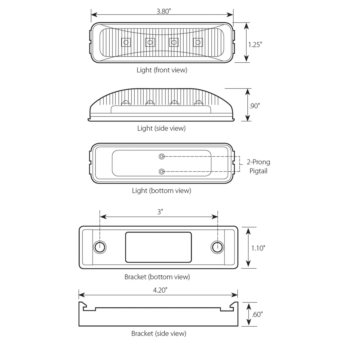 Medium Rectangular LED Light