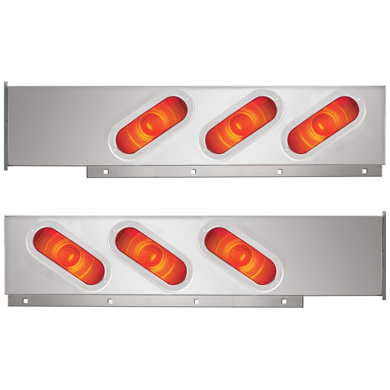 2-Pc Chrome Plated Steel Light Bar - Thumbnail 2