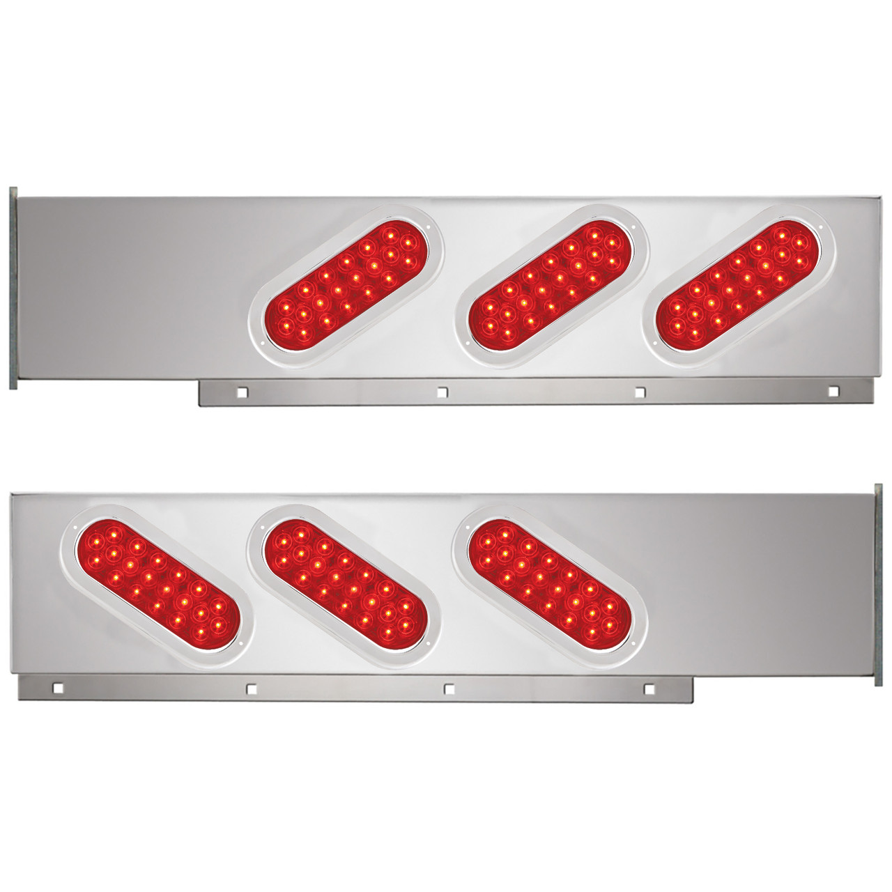 2-Pc Chrome Plated Steel Light Bar