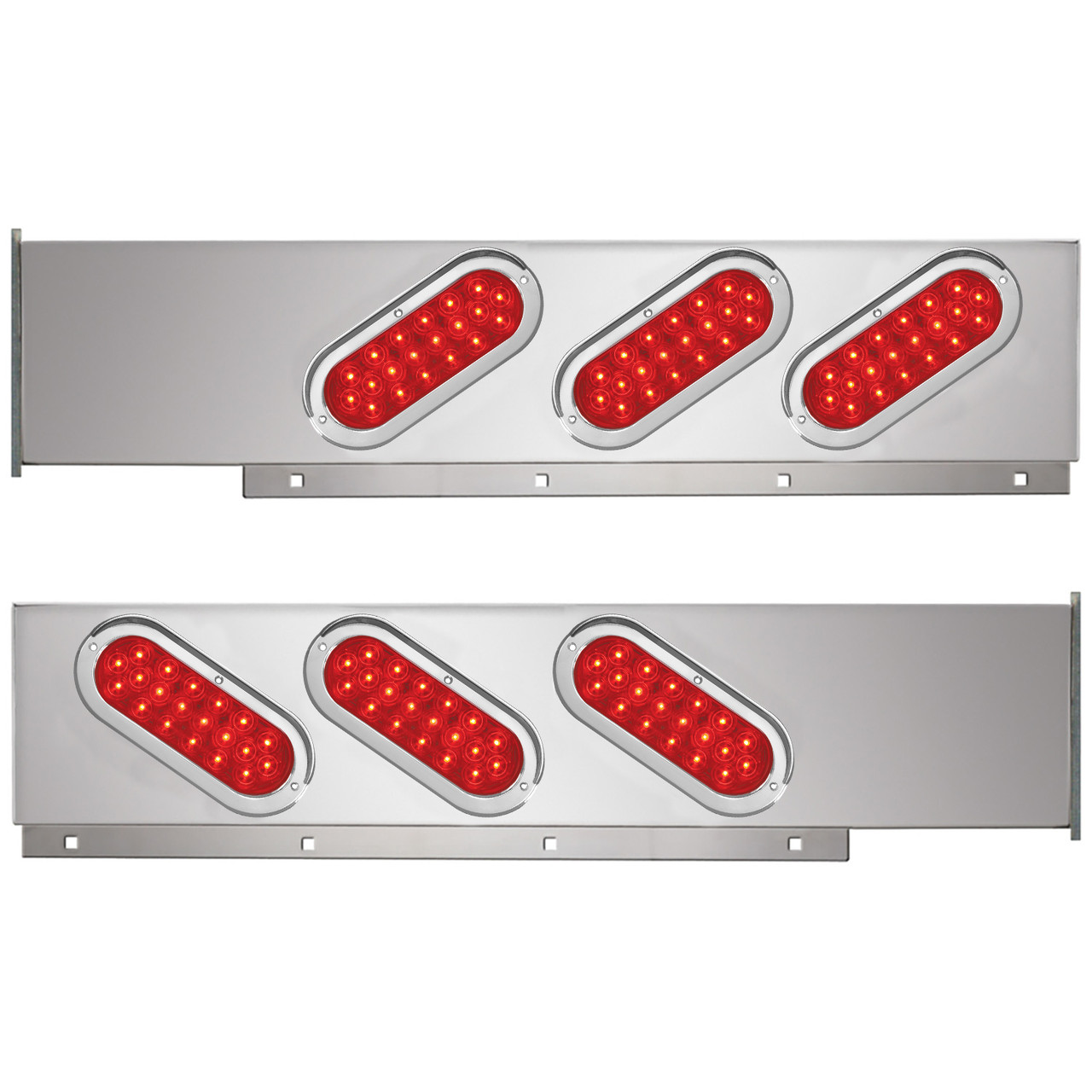 2-Pc Chrome Plated Steel Light Bar - Thumbnail 2