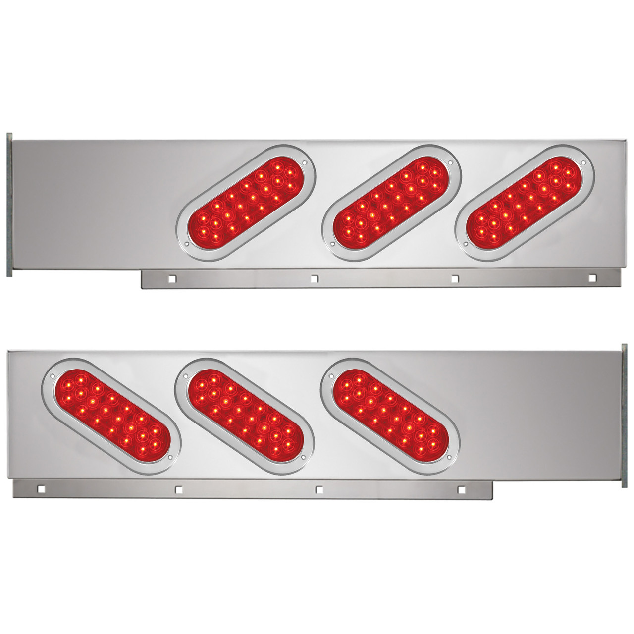 2-Pc Stainless Steel Light Bar