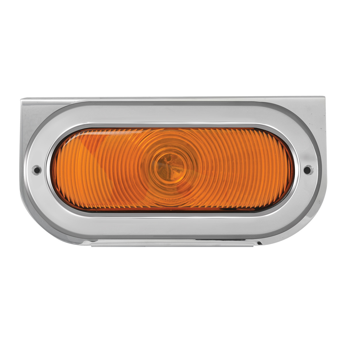 Black Steel L Bracket with Single Large Oval Light