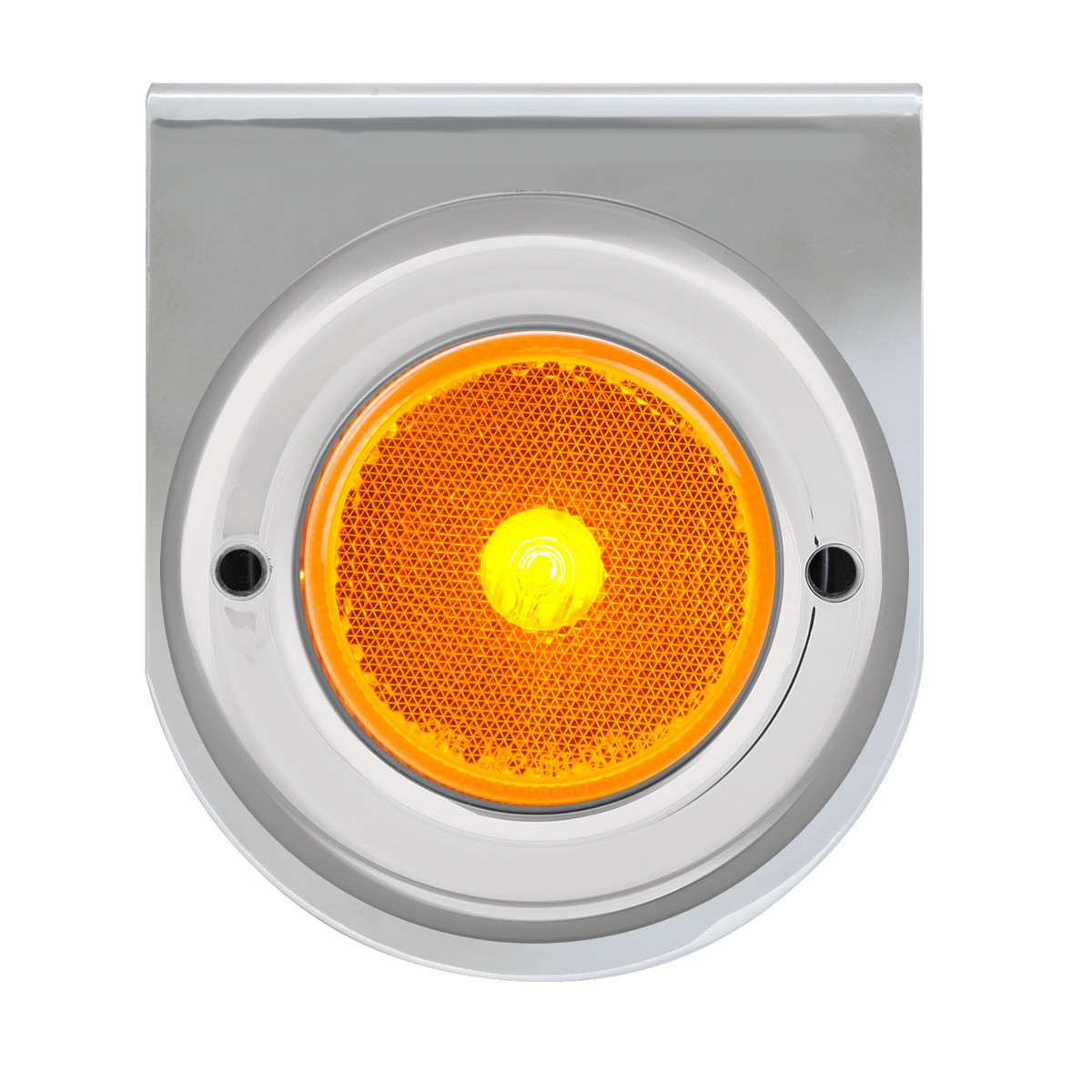 Stainless Steel L Bracket with Single 2-1/2" Round Light