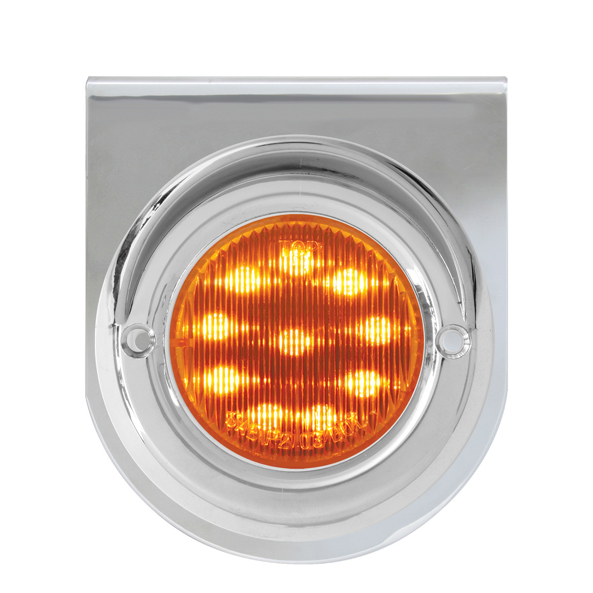 Chrome Steel L Bracket w/ Single 2" Round Light