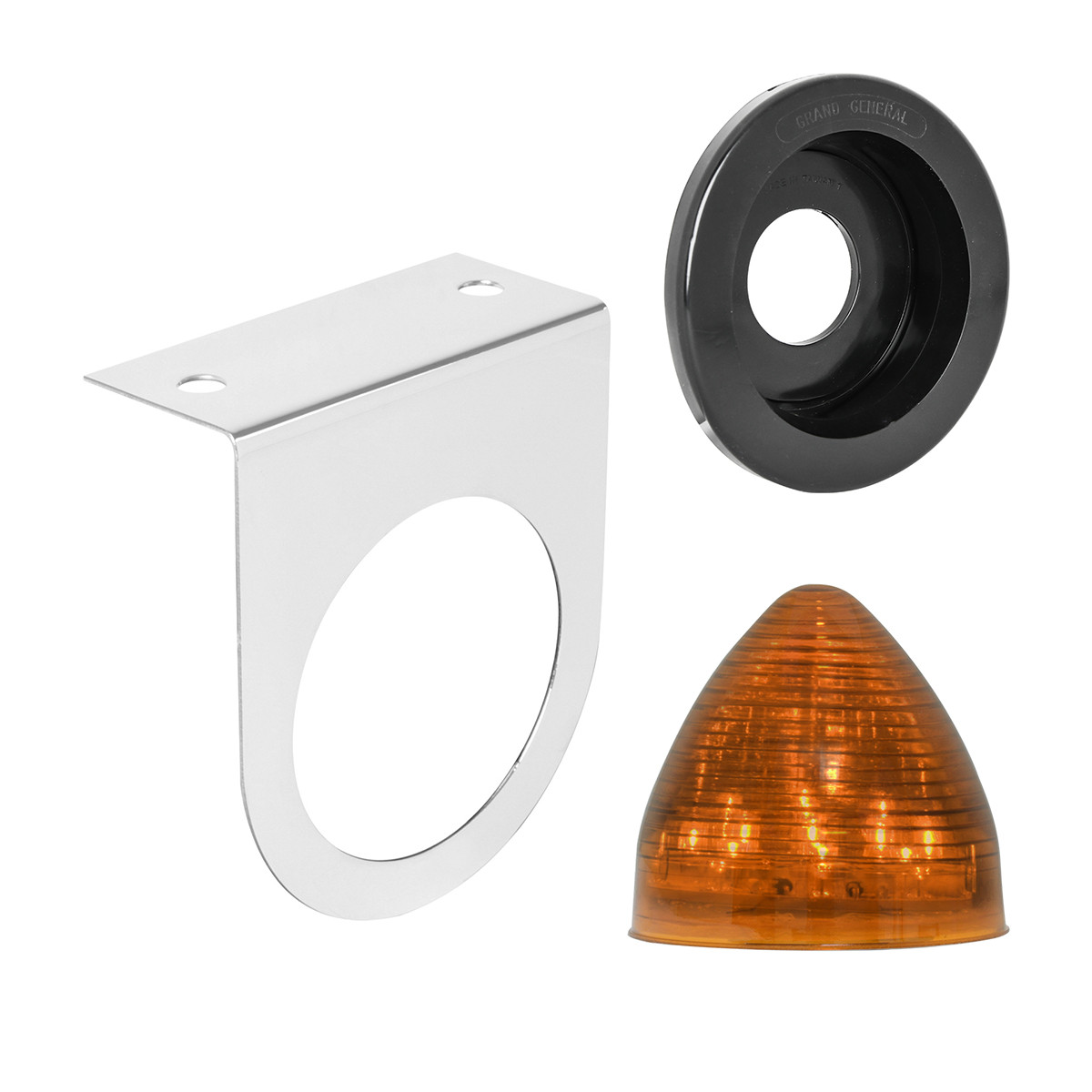 Stainless Steel L Bracket with Single 2-1/2" Round Light