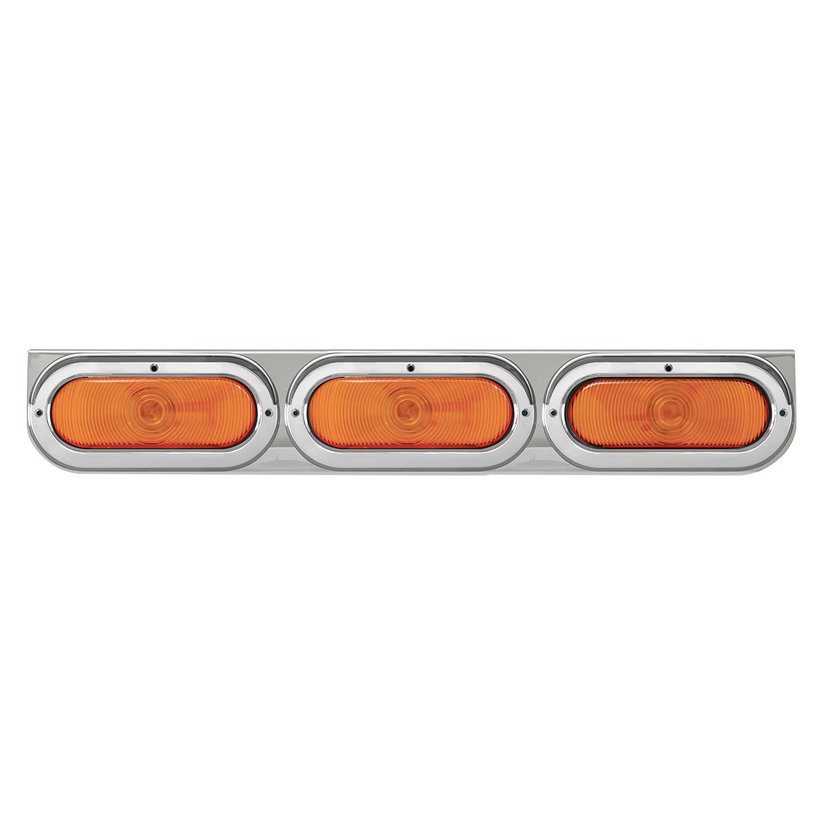 Chrome Steel L Bracket with Triple Large Oval Lights