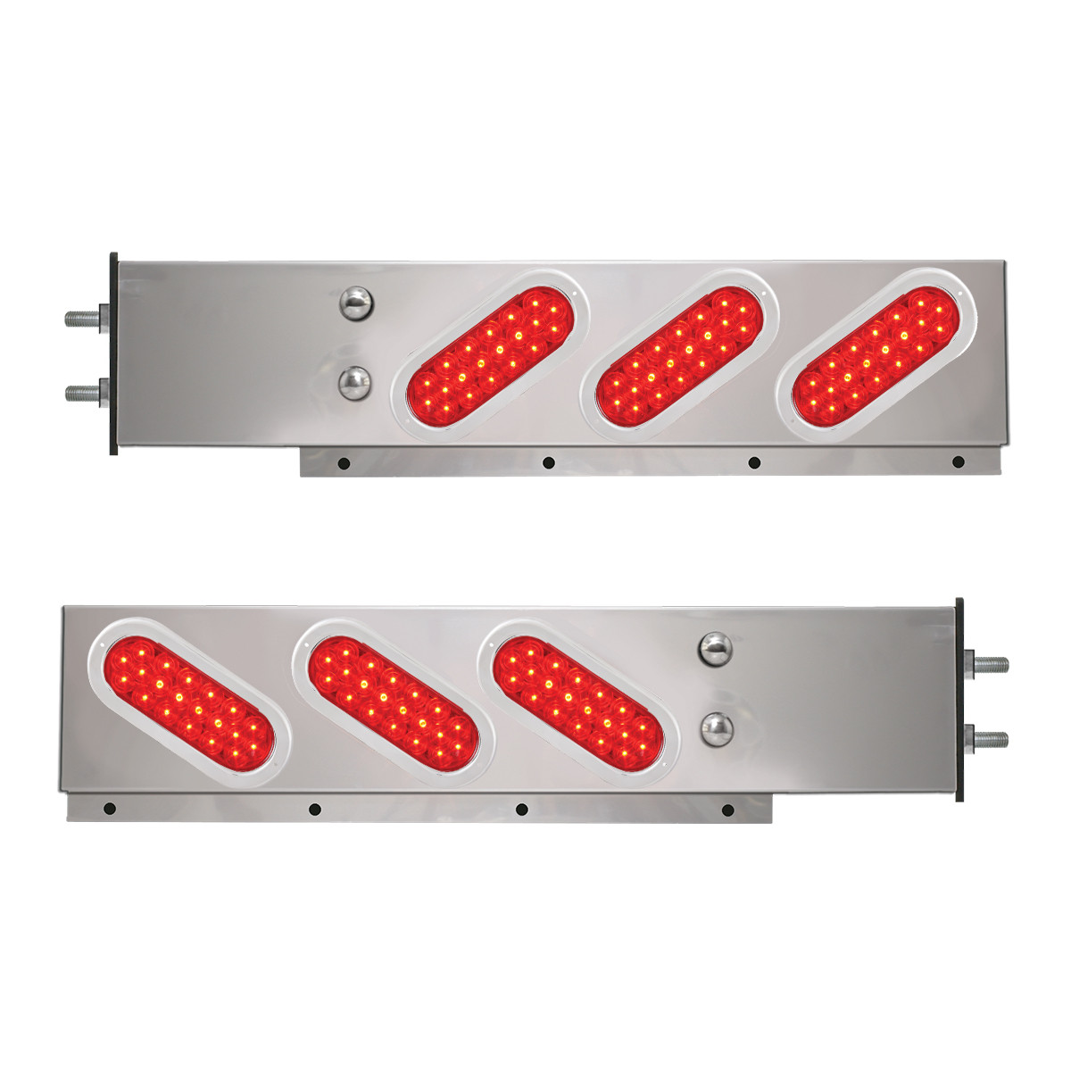 2-Pc Spring-Loaded S.S. LB w Slanted Oval Lights