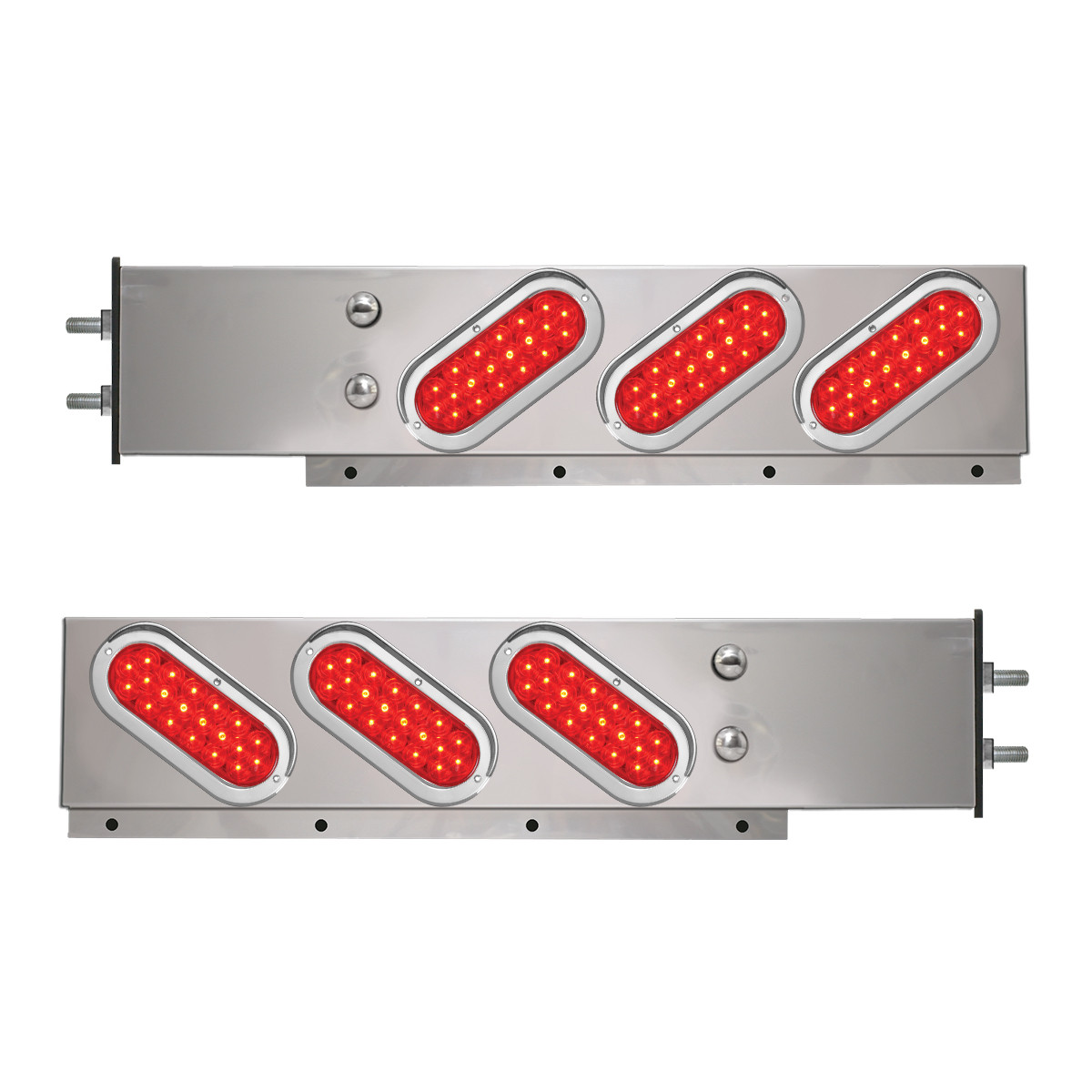 2-Pc Spring-Loaded S.S. LB w Slanted Oval Lights