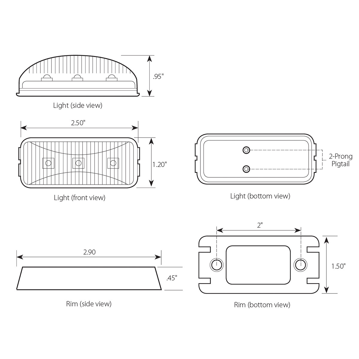 Small Rectangular LED Light