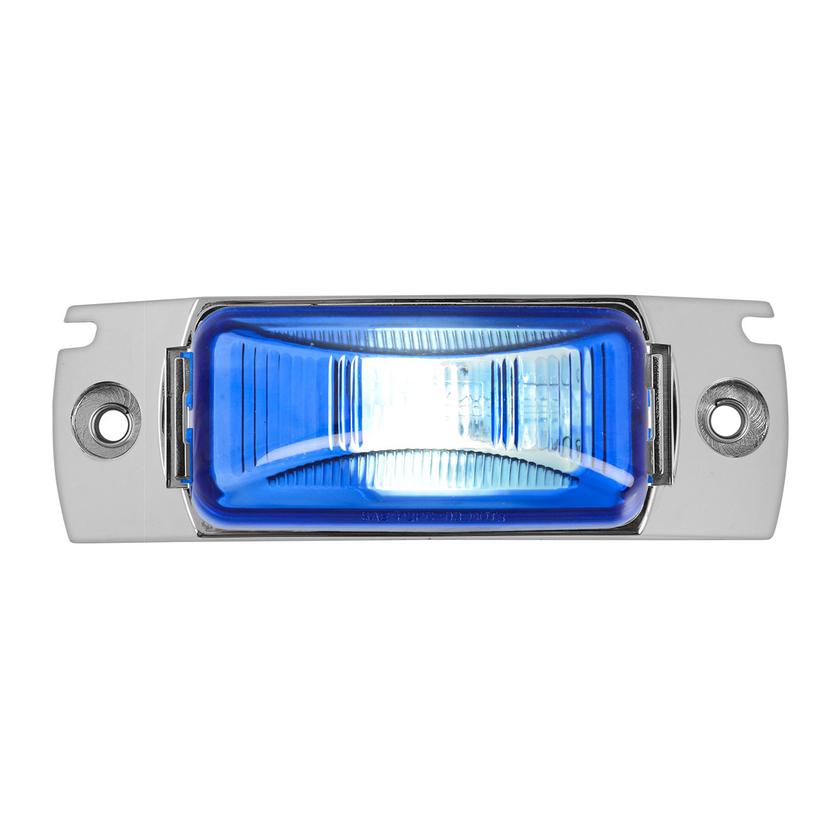 Small Rectangular Single Bulb Sealed Light w/ Chrome Base - Thumbnail 2