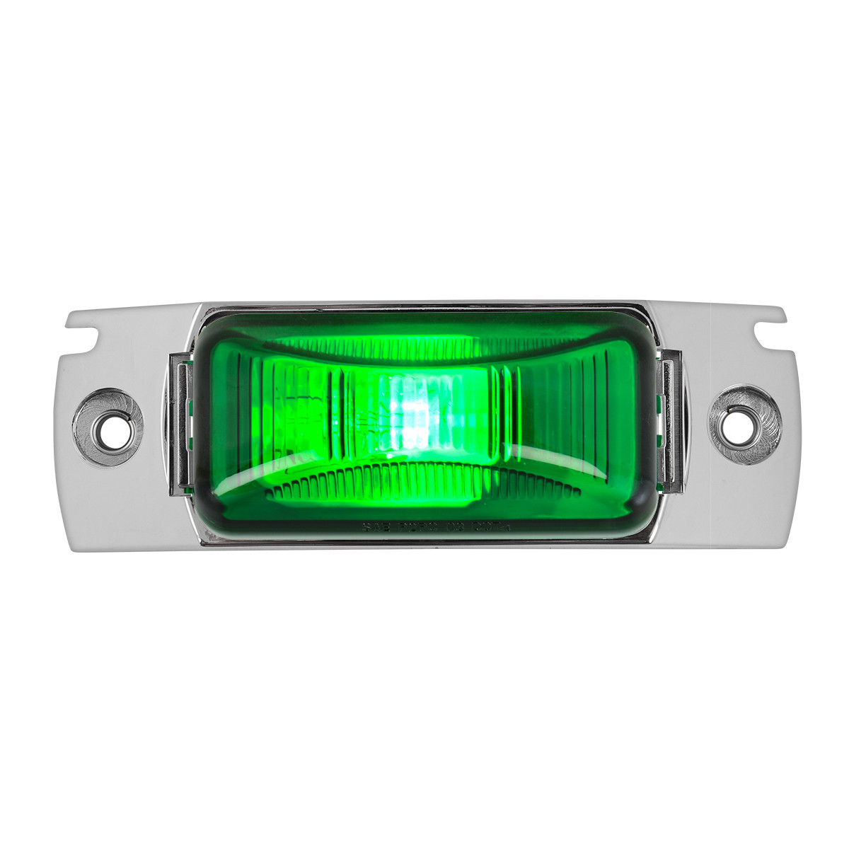 Small Rectangular Single Bulb Sealed Light w/ Chrome Base