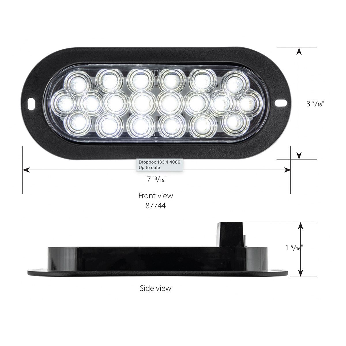 Fleet Series Oval Flange Mount LED Light