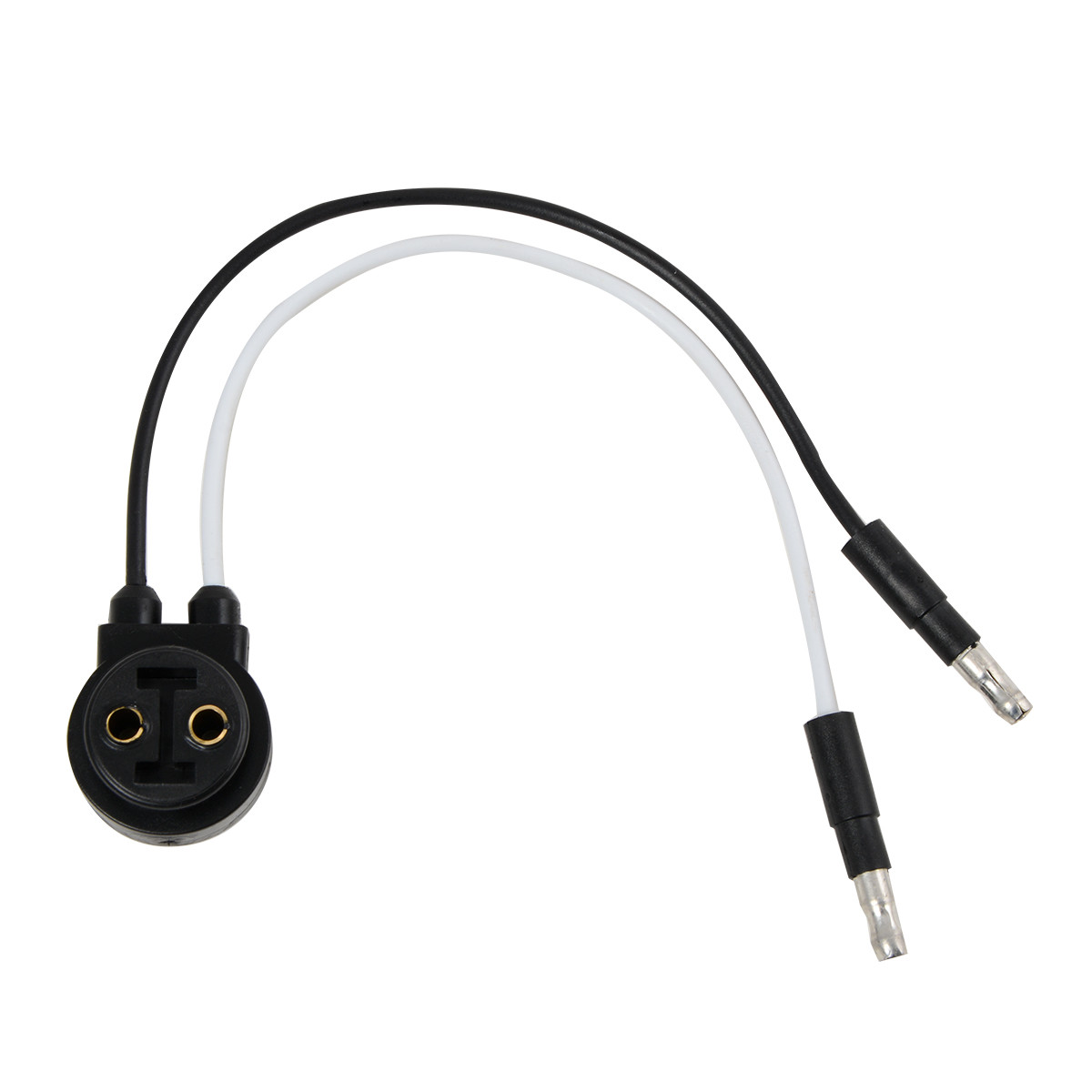 Round 2-Prong Light Plug with Two 0.180 Bullet Plugs