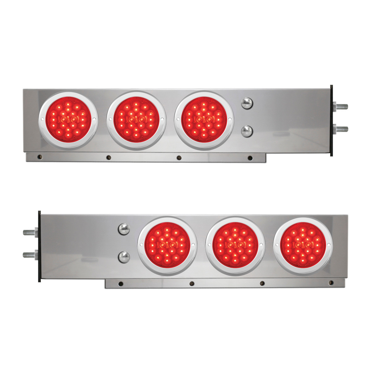 2-Pc Spring-Loaded S.S. LB w/ Six 4" LED Lights