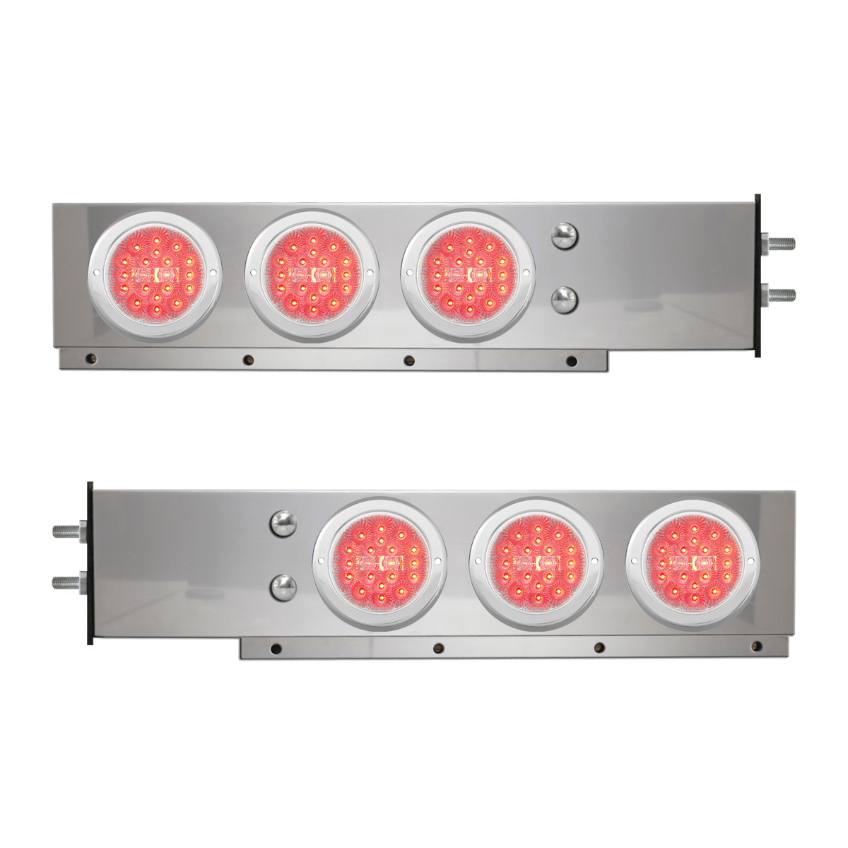 2-Pc Spring-Loaded S.S. LB w/ Six 4" LED Lights