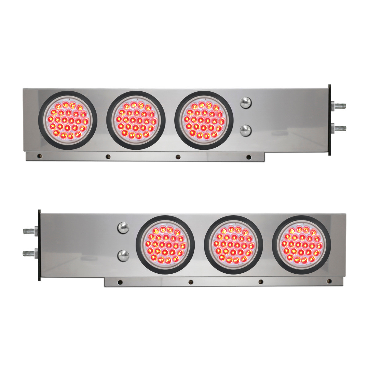 2-Pc Spring-Loaded S.S. LB w/ Six 4" LED Lights - Thumbnail 2