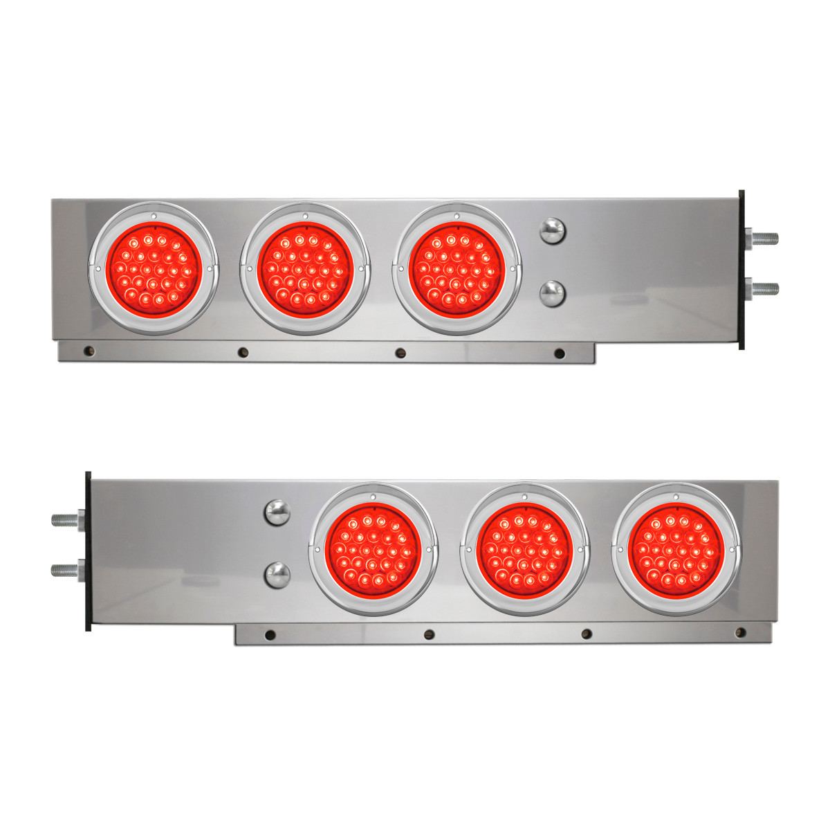 2-Pc Spring-Loaded S.S. LB w/ Six 4" LED Lights - Thumbnail 2