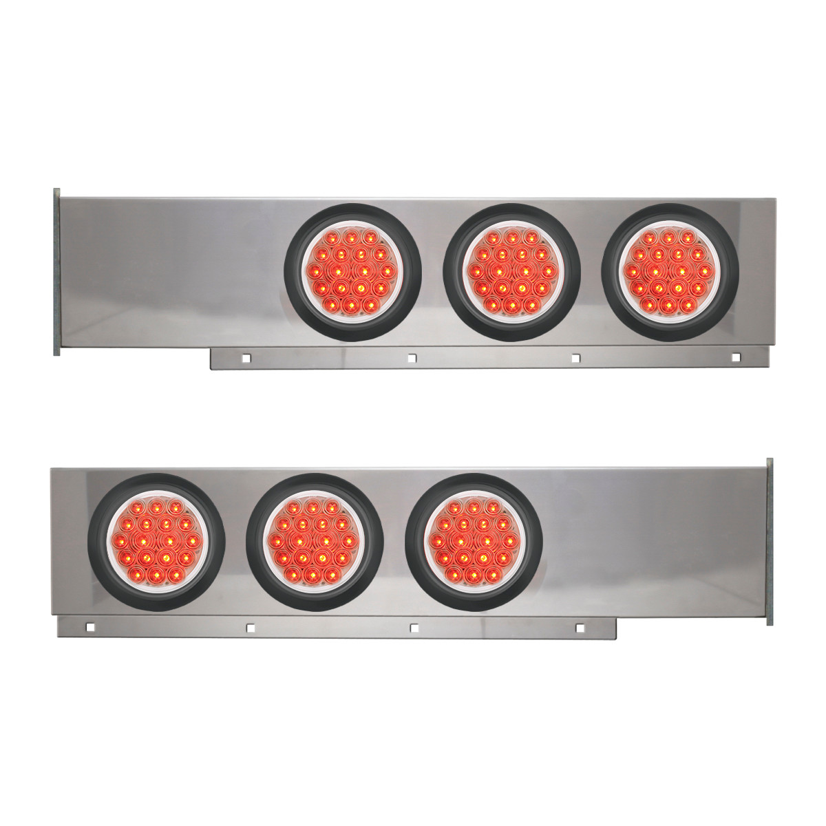 2-Pc Chrome Plated Steel Light Bar