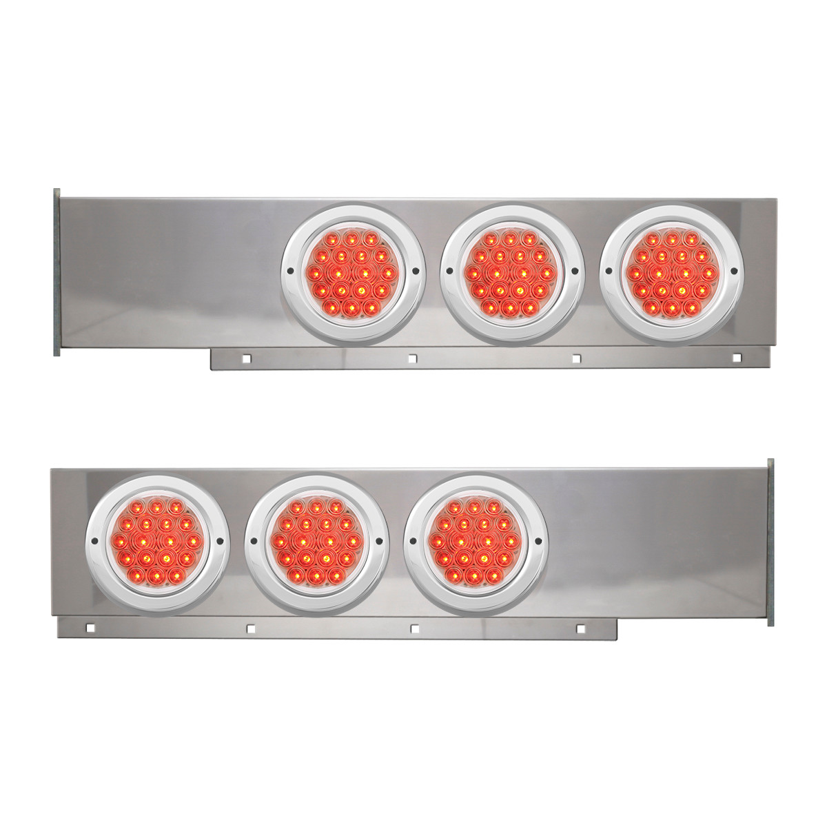 2-Pc Chrome Plated Steel Light Bar - Thumbnail 2