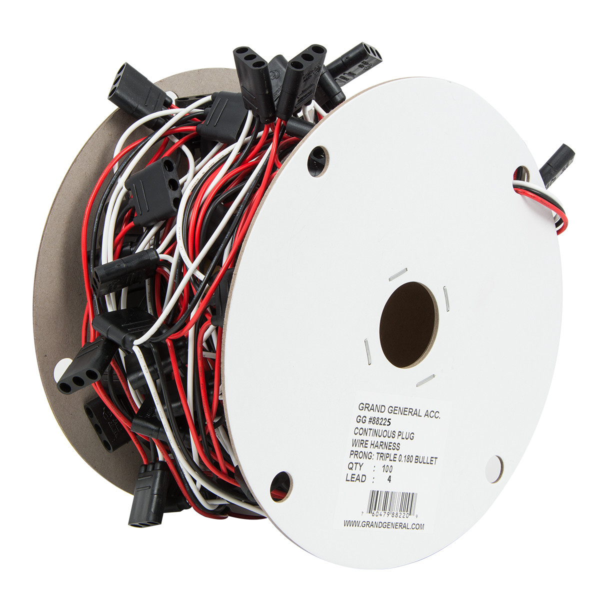 Continuous Triple Female Bullet Light Plug Wire Harness Roll - Thumbnail 2