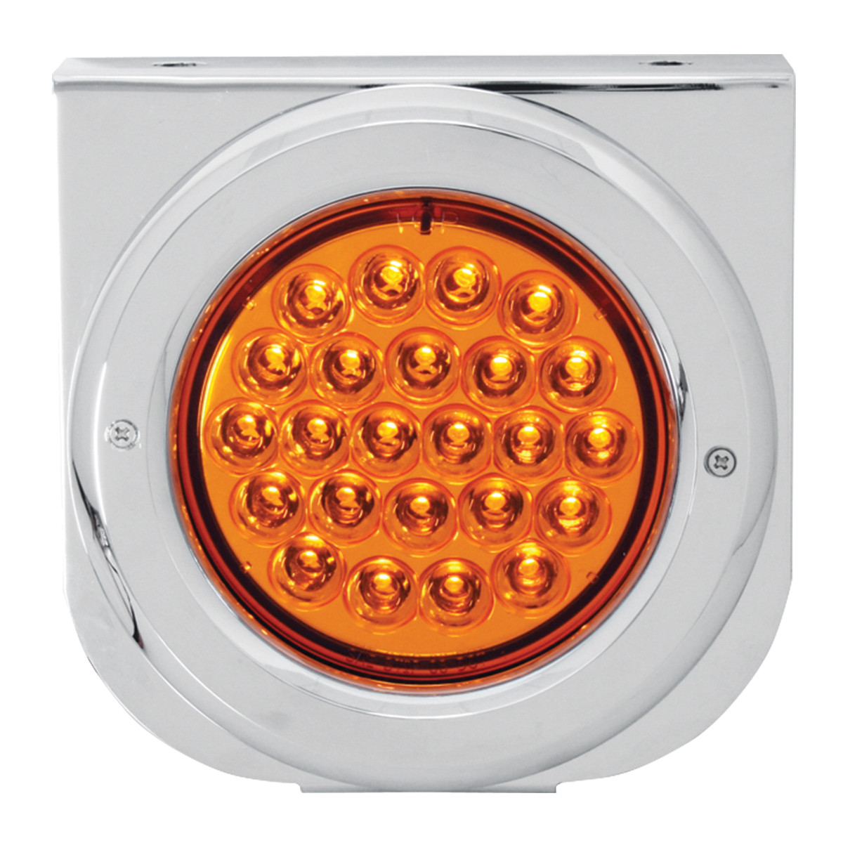 Chrome Steel L Bracket with Single 4" Round Light