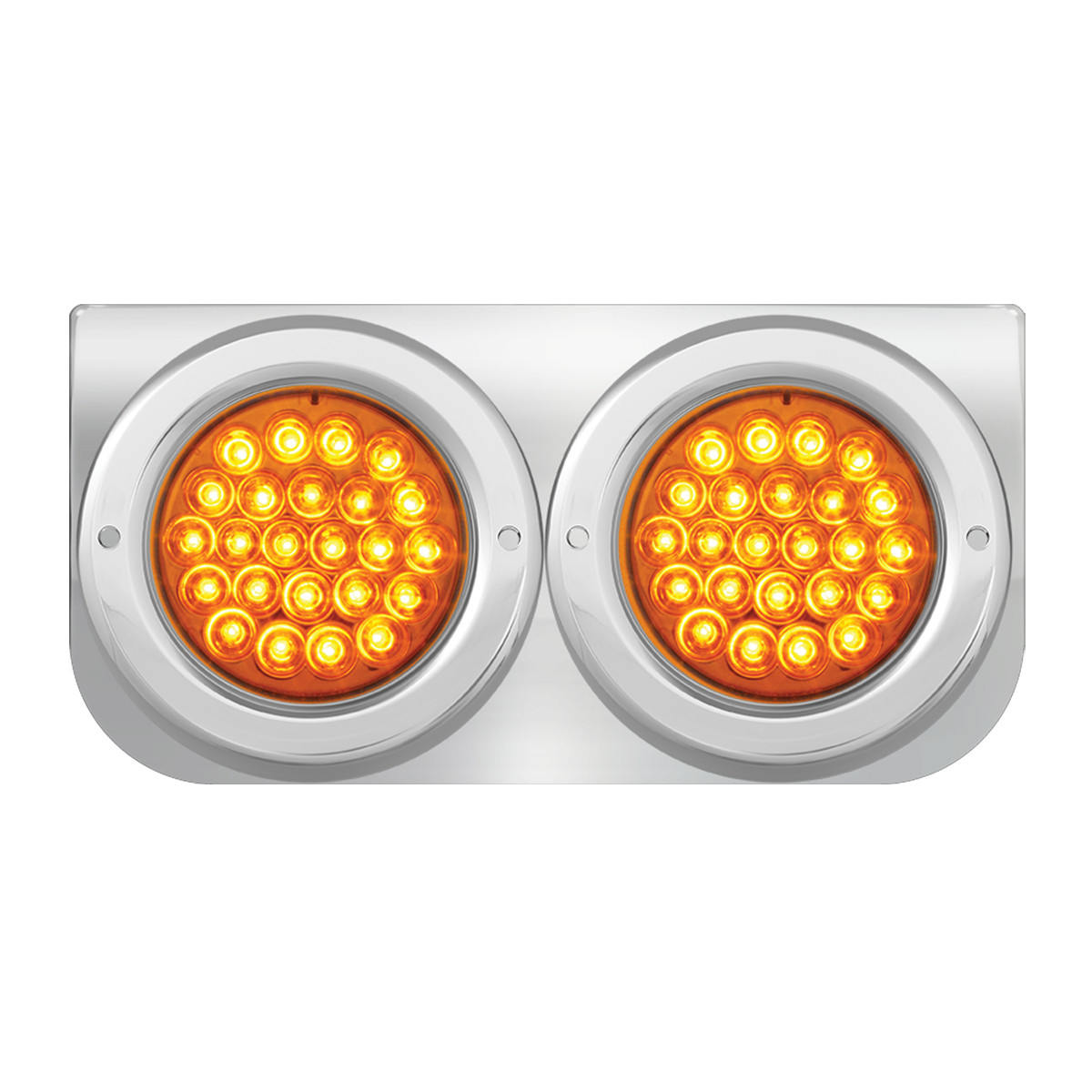 Stainless Steel L Bracket with Dual 4" Round Lights