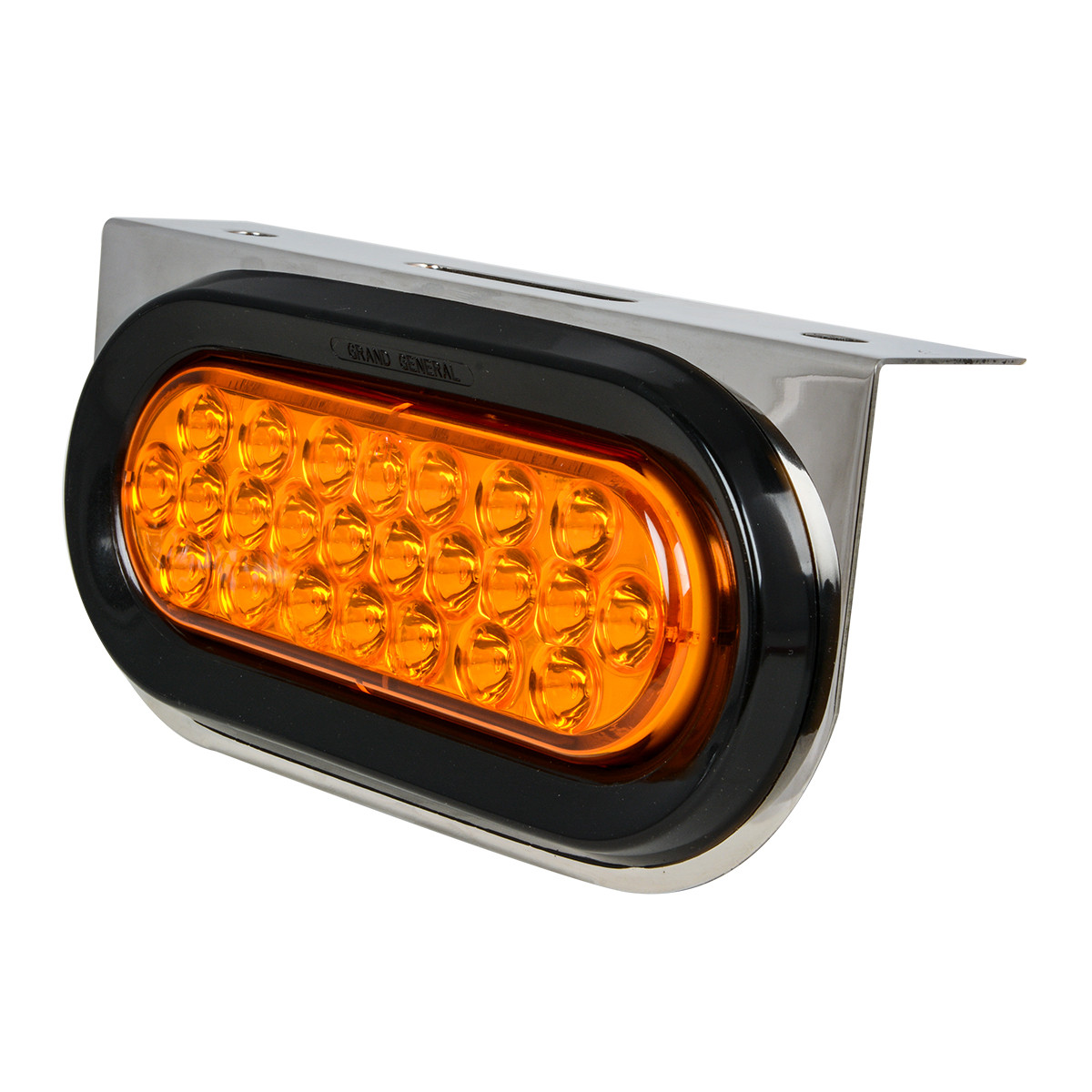 Stainless Steel L Bracket with Single Large Oval Light