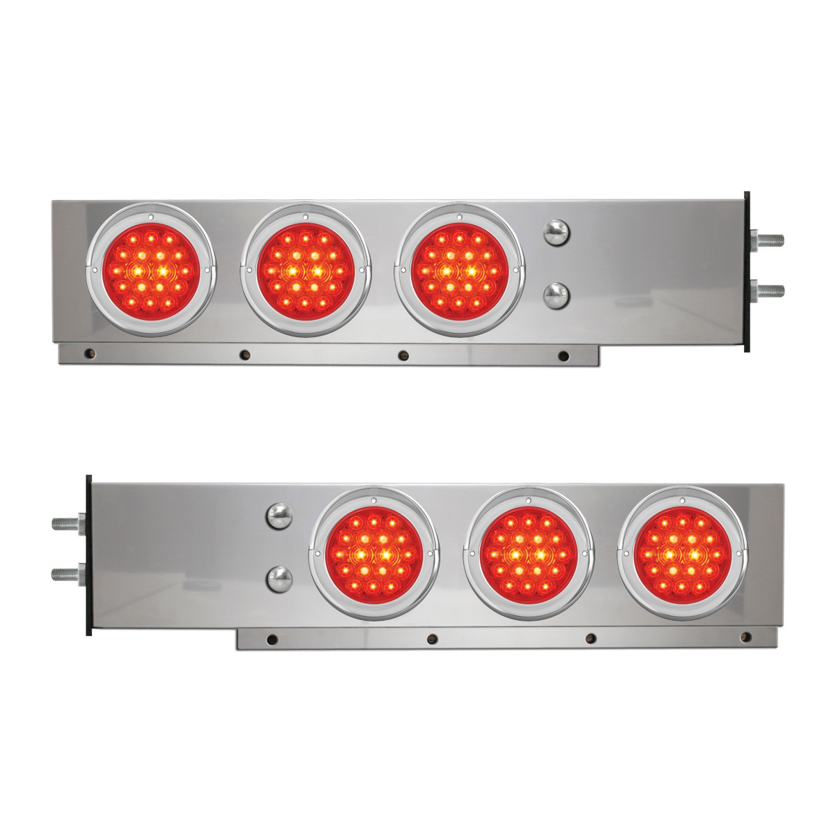 2-Pc Spring-Loaded S.S. LB w/ Six 4" LED Lights
