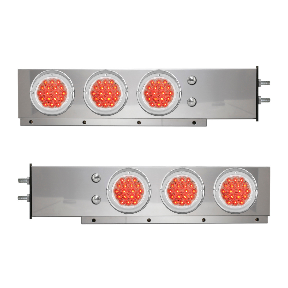 2-Pc Spring-Loaded S.S. LB w/ Six 4" LED Lights - Thumbnail 2