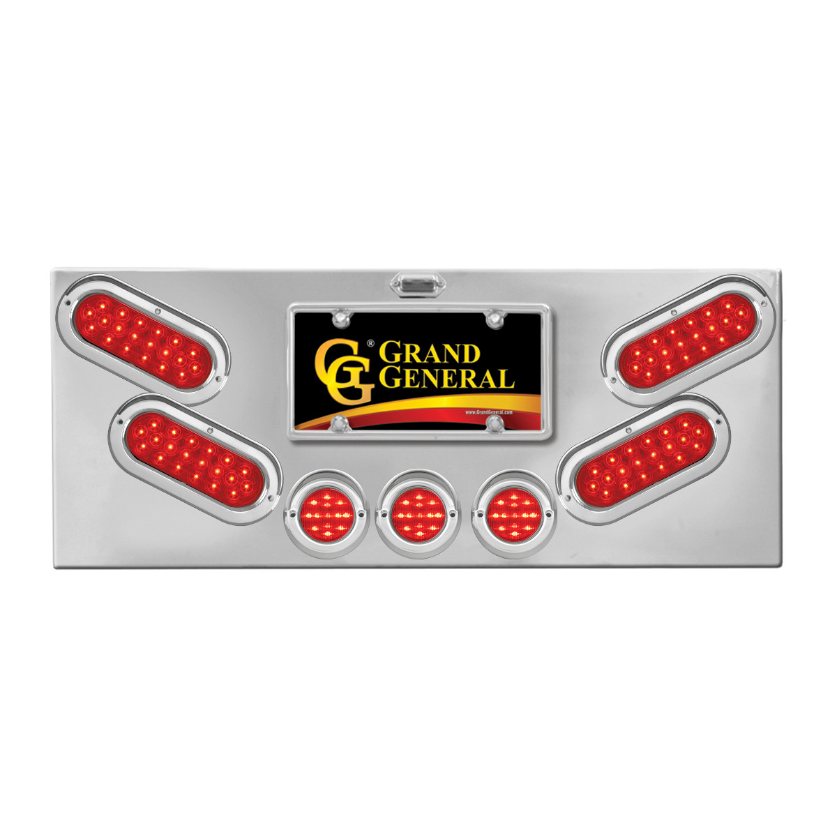 Chrome Plated Steel Rear Center Light Panel