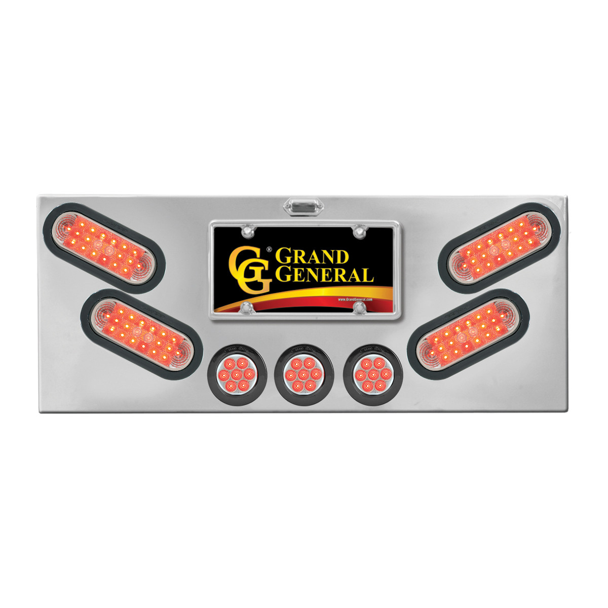 Chrome Plated Steel Rear Center Light Panel