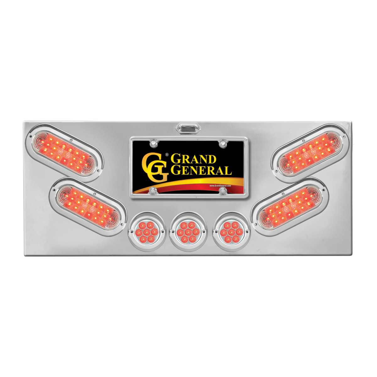 Chrome Plated Steel Rear Center Light Panel