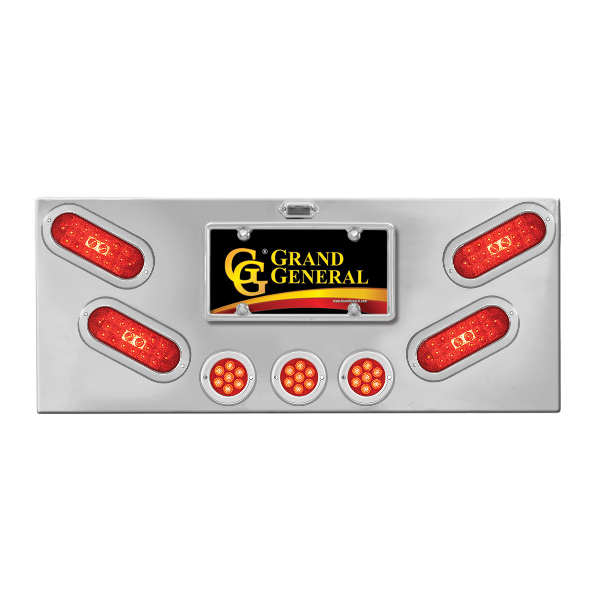 Chrome Plated Steel Rear Center Light Panel