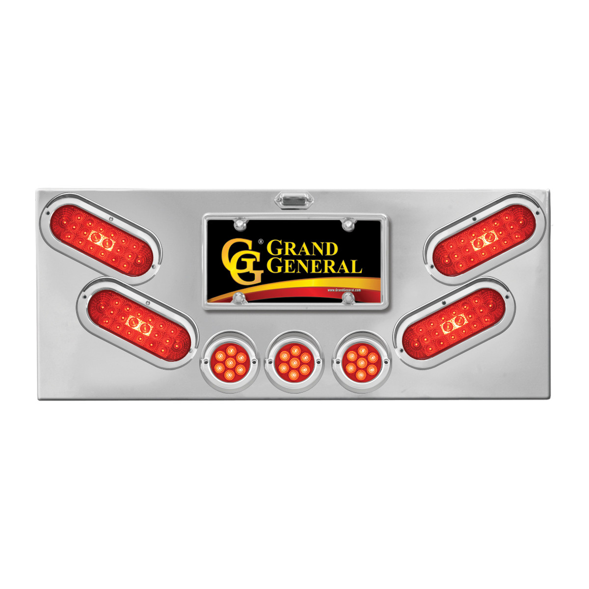 Chrome Plated Steel Rear Center Light Panel