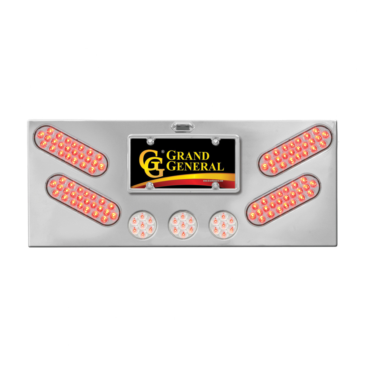 Chrome Plated Steel Rear Center Light Panel