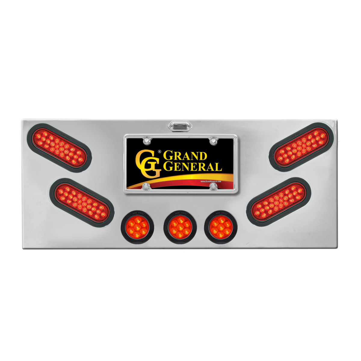 Chrome Plated Steel Rear Center Light Panel