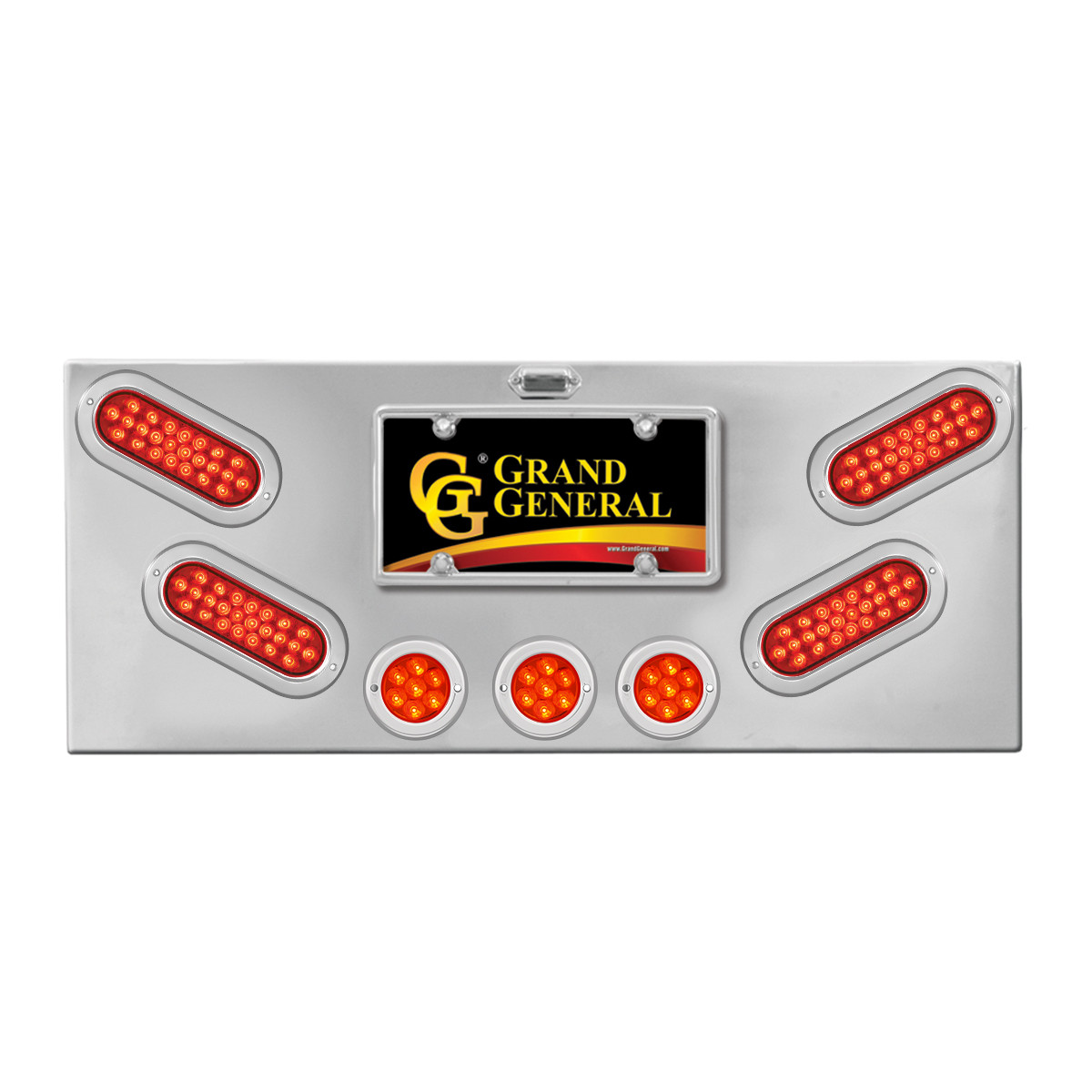 Chrome Plated Steel Rear Center Light Panel