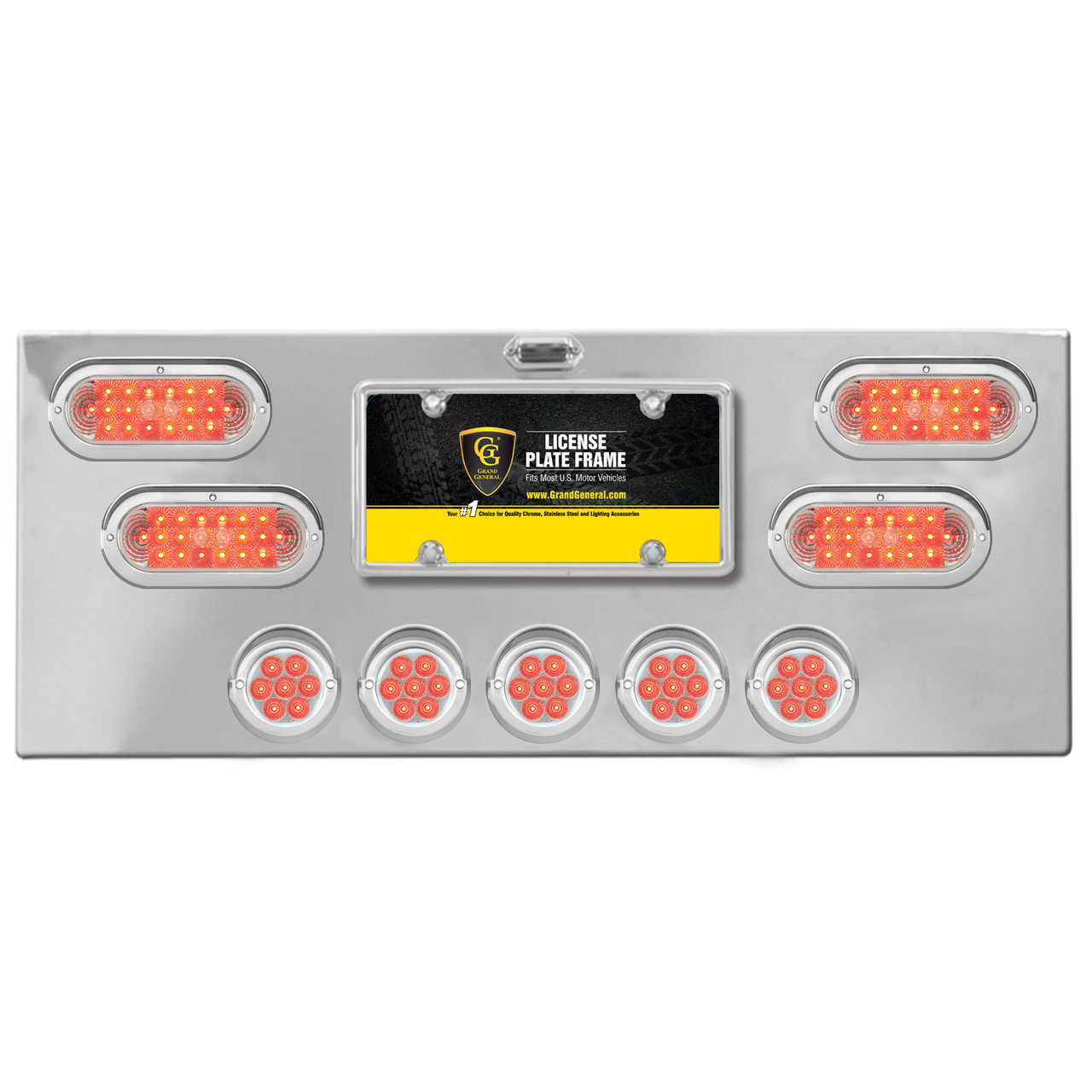 Stainless Steel Rear Center Light Panel