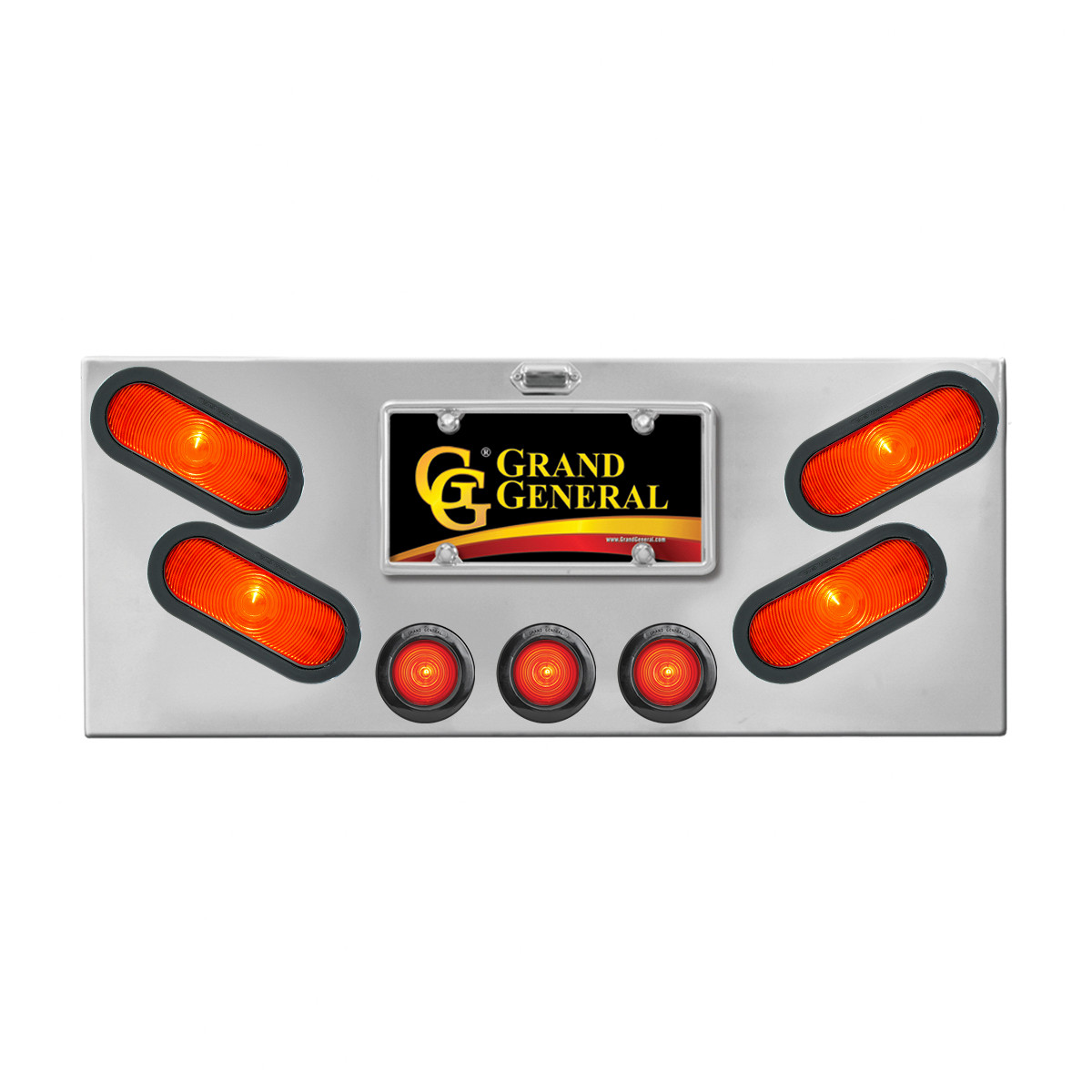 Chrome Plated Steel Rear Center Light Panel