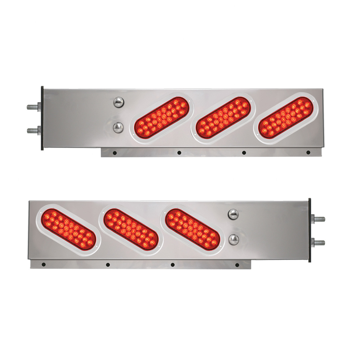 2-Pc Spring-Loaded S.S. LB w Slanted Oval Lights