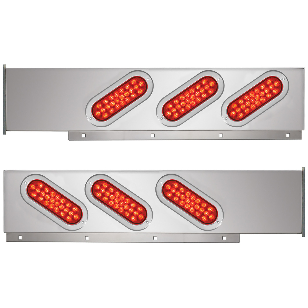 2-Pc Chrome Plated Steel Light Bar