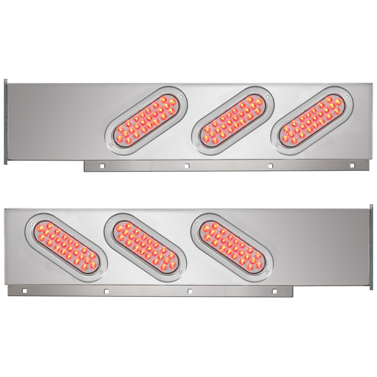 2-Pc Chrome Plated Steel Light Bar - Thumbnail 2