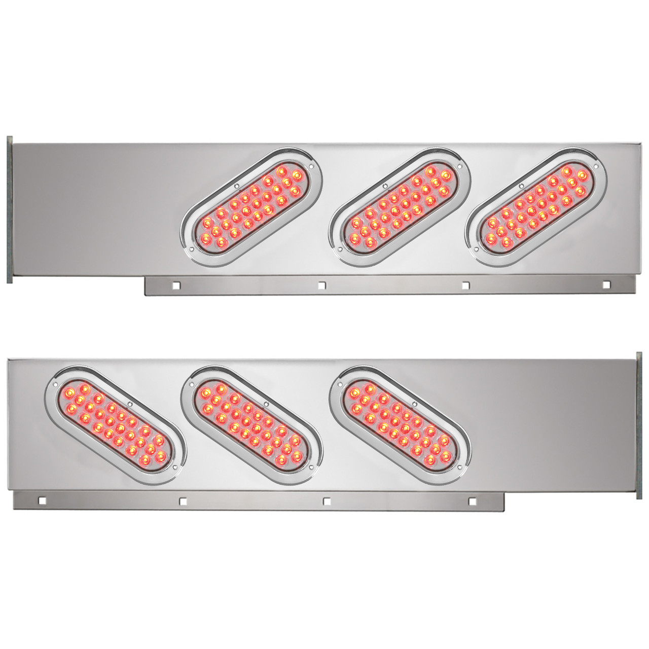 2-Pc Chrome Plated Steel Light Bar