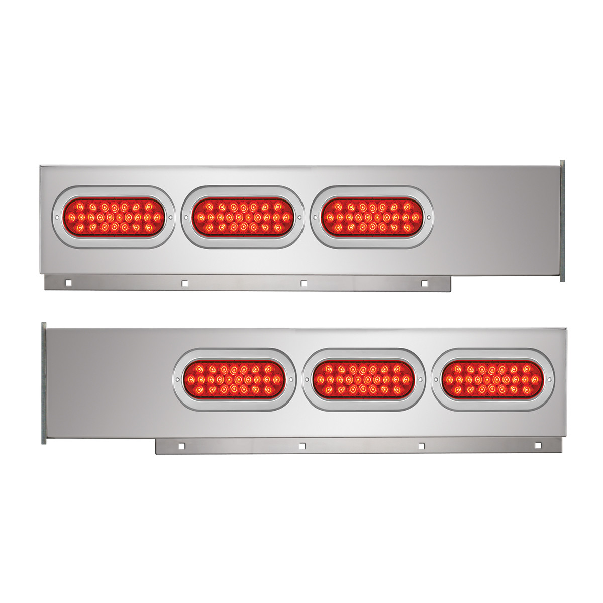 2-Pc Chrome Plated Steel Light Bar