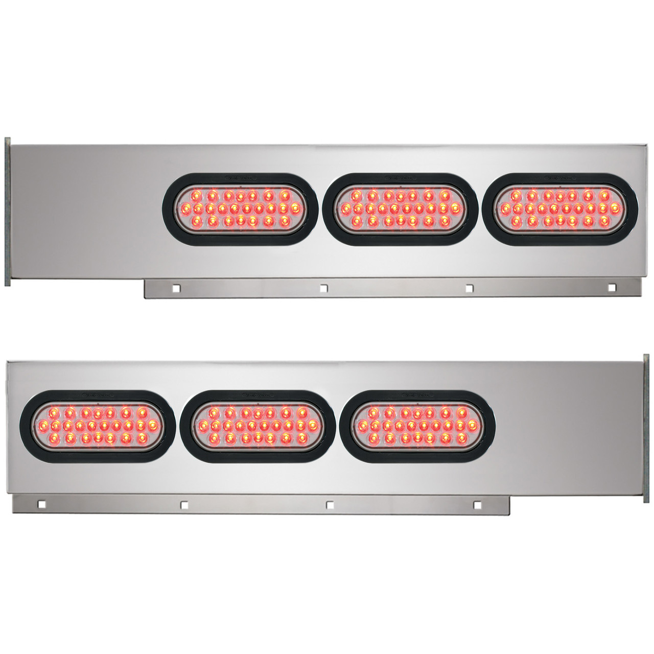 2-Pc Chrome Plated Steel Light Bar