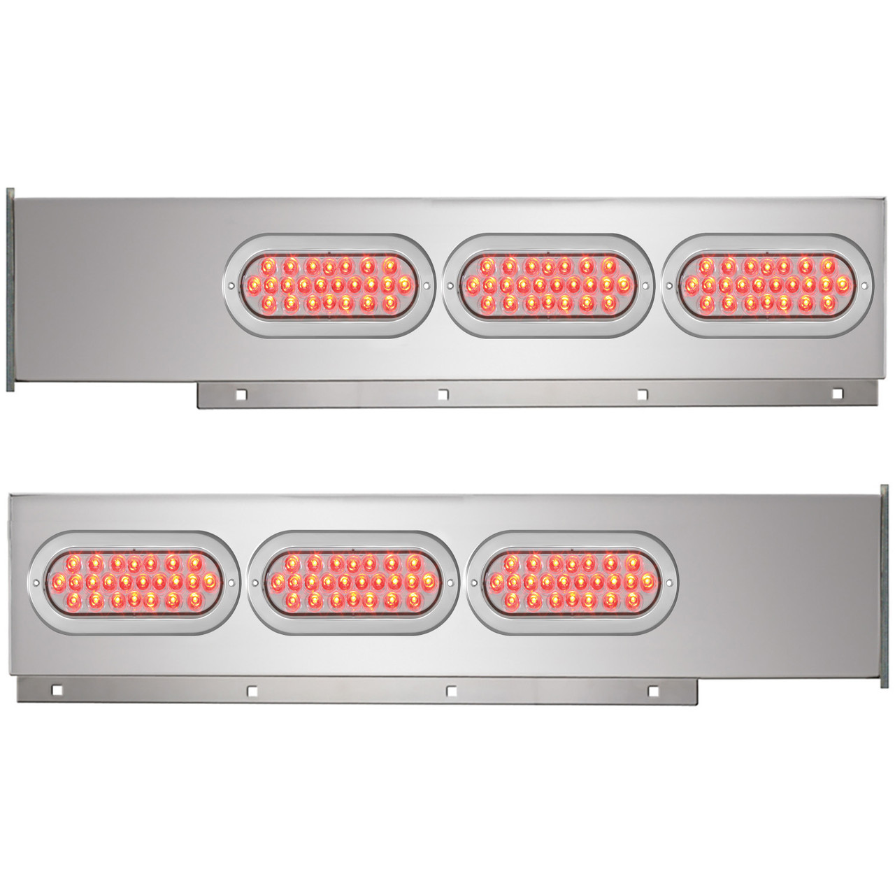 2-Pc Chrome Plated Steel Light Bar - Thumbnail 2