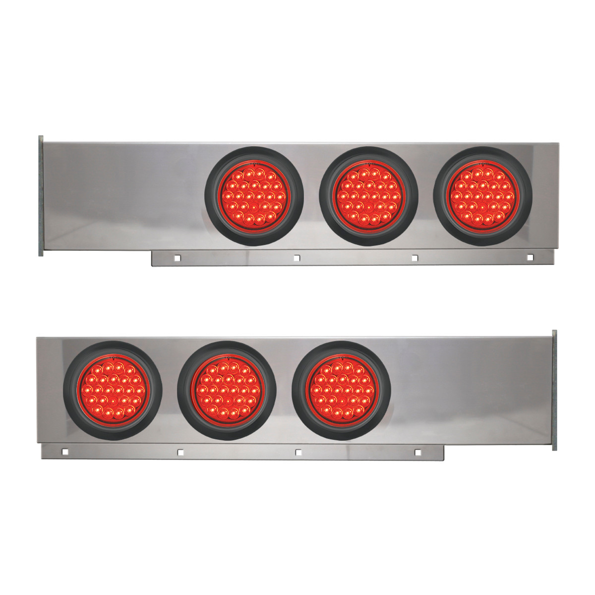 2-Pc Chrome Plated Steel Light Bar - Thumbnail 2