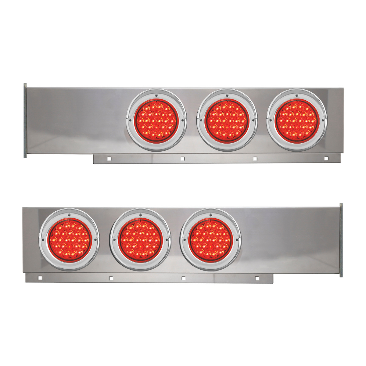 2-Pc Chrome Plated Steel Light Bar