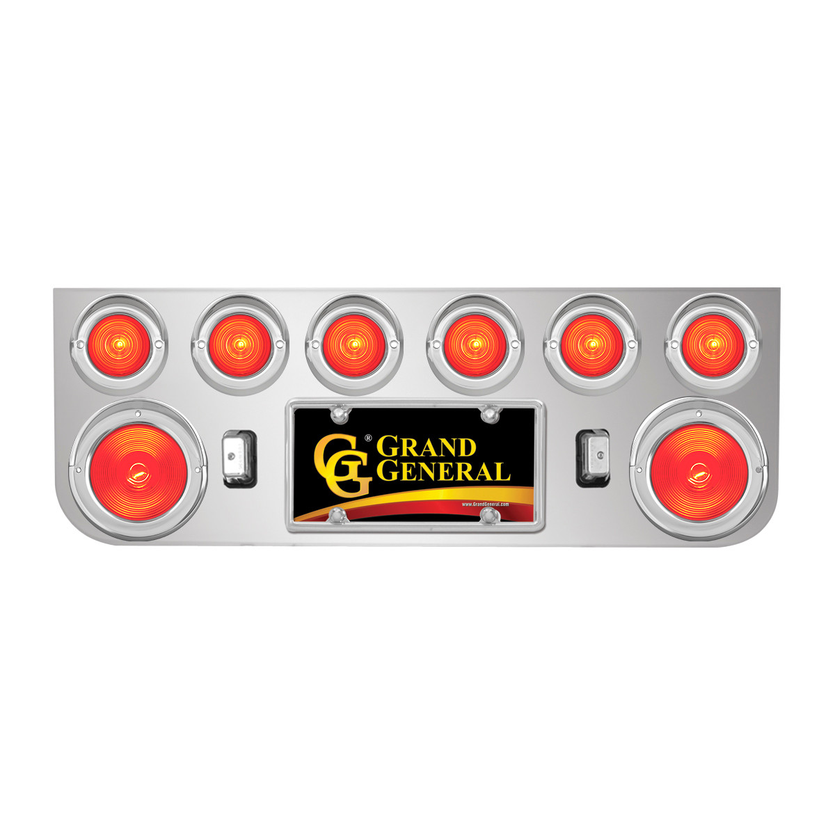 Chrome Plated Steel Rear Center Light Panel