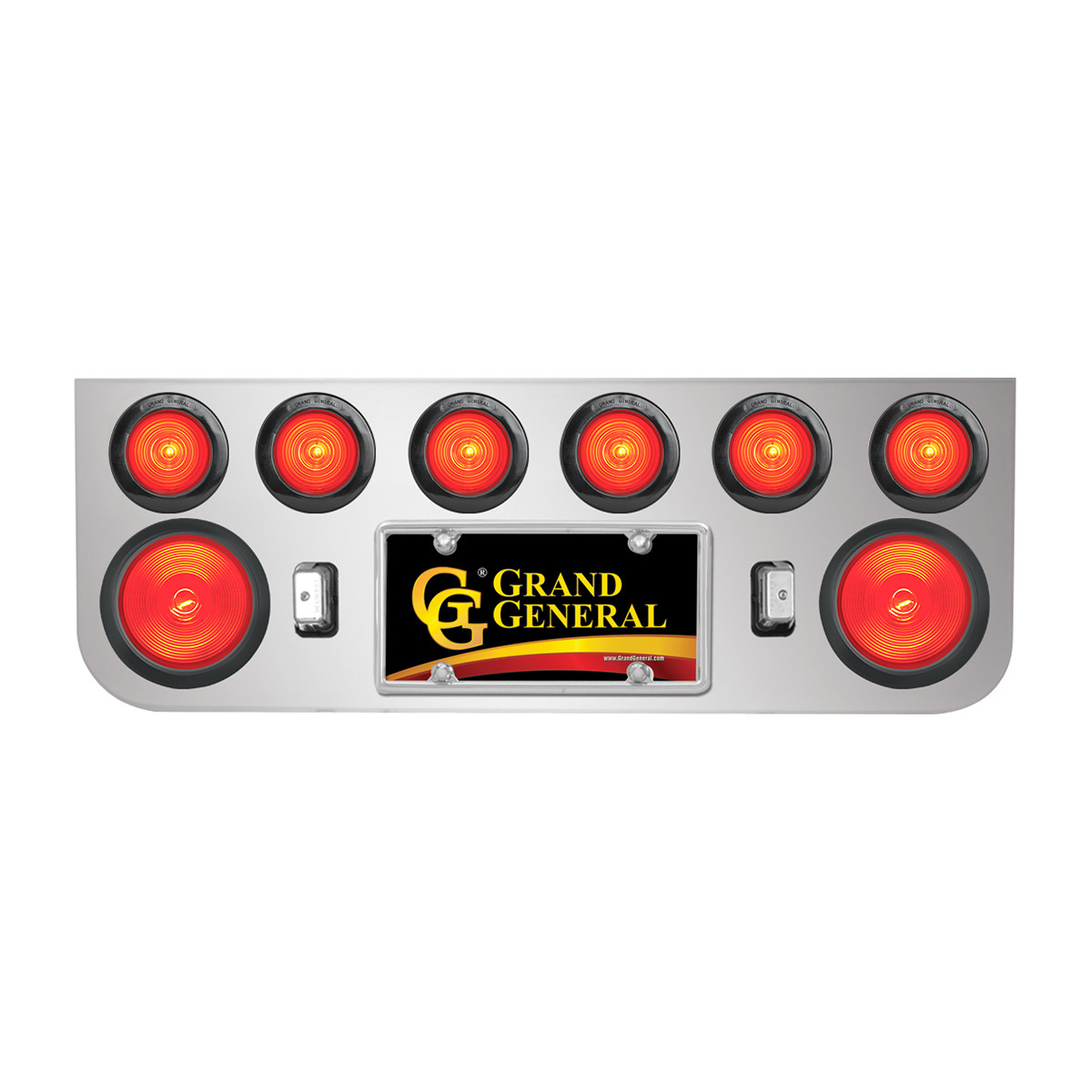 Chrome Plated Steel Rear Center Light Panel